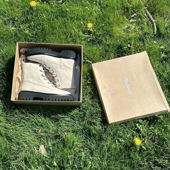 MADEWELL The Rayna Laceup boot in leather - Picture 1 of 12